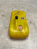 vtg 1964 Made in USA Eldon Porsche 1093-13 yellow slot car top only 1/32