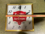 VTG 1950s Swift's Ice Cream Premium Brand Lighted Wall Pam Clock Tested See Desc