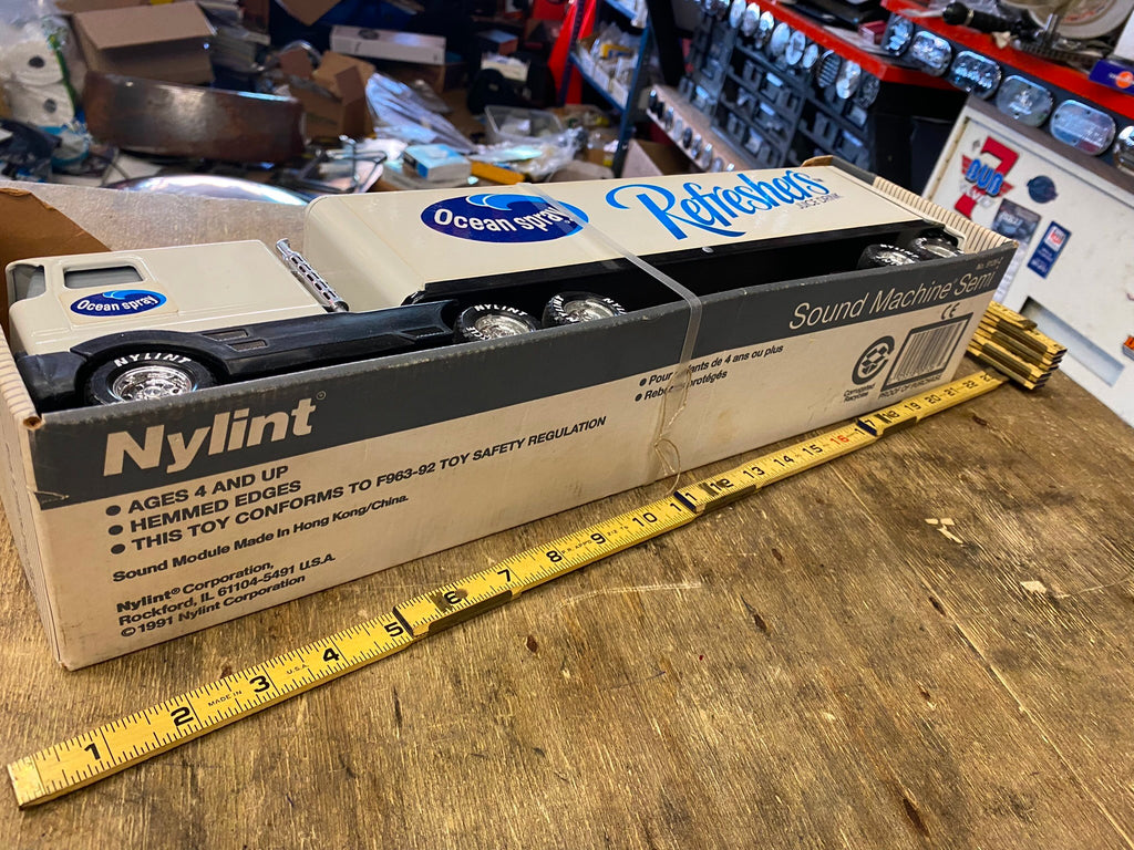 Ocean Spray Sound Machine Toy Tractor Trailer Truck Nylint Box Promo T
