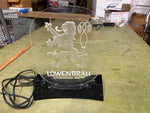 VTG LOWENBRAU LIGHT DARK SPECIAL BEER LIGHTED 12" BEER SIGN TESTED WORKS