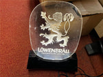 VTG LOWENBRAU LIGHT DARK SPECIAL BEER LIGHTED 12" BEER SIGN TESTED WORKS