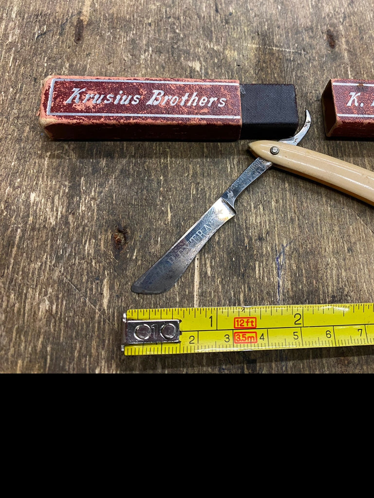 Mini kb extra straight Razor Box Germany Krusius Bros Shaving Antique ...