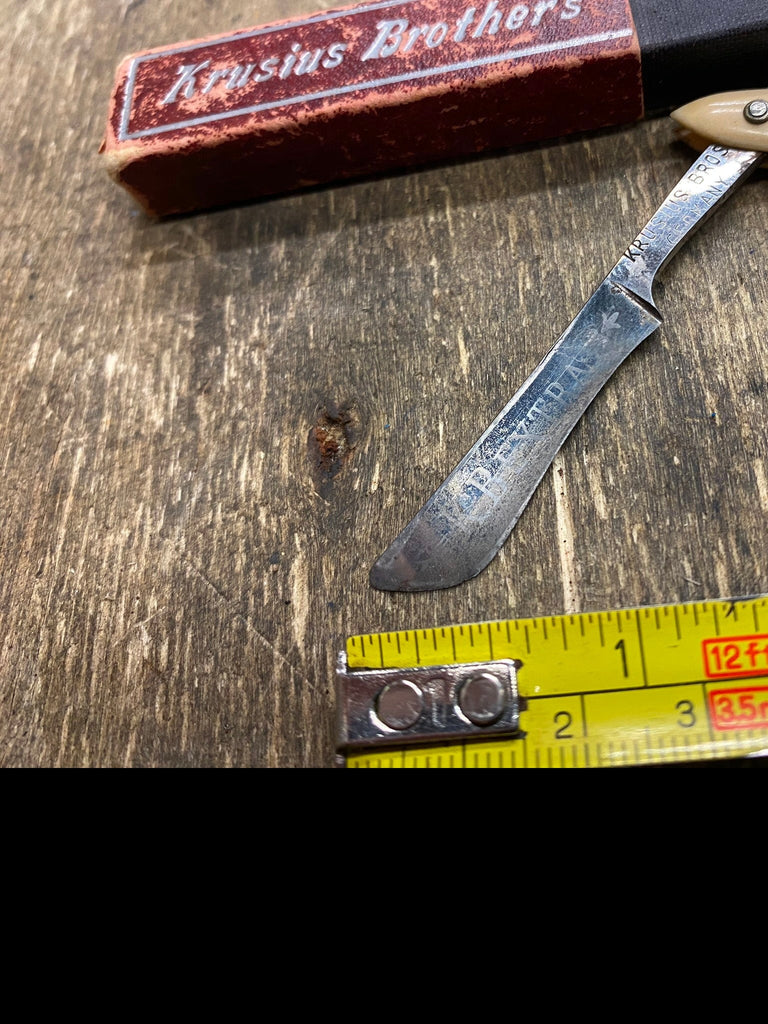 Mini kb extra straight Razor Box Germany Krusius Bros Shaving Antique ...