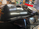 Vivid Black Triumph T140 Boneville TSX 750 European Gas Tank Emblems Vtg