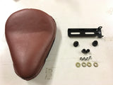 Brown Leather Solo Seat Harley Custom Chopper Bobber 12x9 Hardbody Ultima XS New