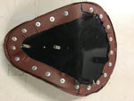 Brown Leather Solo Seat Harley Custom Chopper Bobber 12x9 Hardbody Ultima XS New