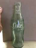 Vtg Coca-Cola 6 pack 6 1/2 oz glass bottles aluminum base steel handle case set