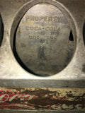 Vtg Coca-Cola 6 pack 6 1/2 oz glass bottles aluminum base steel handle case set