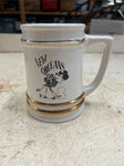 vtg 1982 Jim Beam New Orleans Beer stein mug fox on horn