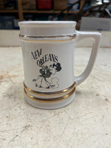 vtg 1982 Jim Beam New Orleans Beer stein mug fox on horn