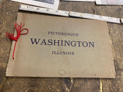1906 Washington Ill Orig Print Historical Guide book Stores homes