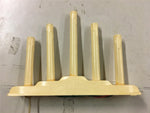 Vtg Lot of 3 light Candolier Molded Ivory Plastic Candelabra Lamps X - mas décor