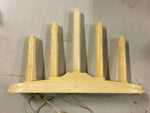 Vtg Lot of 3 light Candolier Molded Ivory Plastic Candelabra Lamps X - mas décor