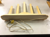 Vtg Lot of 3 light Candolier Molded Ivory Plastic Candelabra Lamps X - mas décor