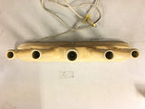 Vtg Lot of 3 light Candolier Molded Ivory Plastic Candelabra Lamps X - mas décor