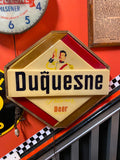 Vtg Duquesne Beer Light 1940's Sign Breweriana Brewery Duke Collectible Alum pla