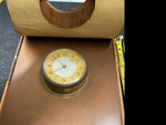 1943 Vintage Swiss Calendar Clock 8 Day WW2 Antique Desk Rare!