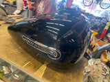 Nice Vivid Black Road King FLHR Gas tank 2008^ OEM Factory emblems Bolt on!
