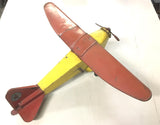 Vtg 1930s Windup Steel Katz Tin Toy Airplane Litho Lights Battery 20" Steelbilt
