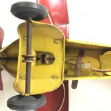Vtg 1930s Windup Steel Katz Tin Toy Airplane Litho Lights Battery 20" Steelbilt