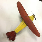 Vtg 1930s Windup Steel Katz Tin Toy Airplane Litho Lights Battery 20" Steelbilt
