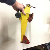 Vtg 1930s Windup Steel Katz Tin Toy Airplane Litho Lights Battery 20" Steelbilt