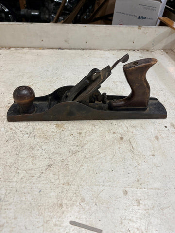 vtg antique unbranded smooth bottomed wood handled hand plane woodcarving tool