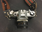 Vintage antique Canon AE-1 Program 50mm Film Camera w/50mm F1.8 Lens/ telephoto