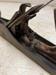 vtg antique unbranded smooth bottomed wood handled hand plane woodcarving tool