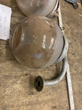 Pair Gas Light Lamp Sconse Victorian 1900's Globe Wall Antique Fixture Orig Glas