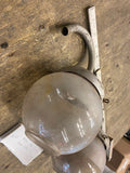 Pair Gas Light Lamp Sconse Victorian 1900's Globe Wall Antique Fixture Orig Glas