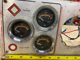Vtg Chris Craft Scorpion Gauges Oil pressure amp Temp Tach volt Dash Assy Lot