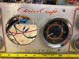 Vtg Chris Craft Scorpion Gauges Oil pressure amp Temp Tach volt Dash Assy Lot