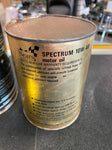 Sears Spectrum 10w40 Motor Oil Can Vtg Empty Gold 70's