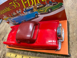 1960'S display pkg aurora 1/18 classic 1956 T-bird Ford Toy Car Auto Plastic Vtg