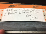 Vintage AGS LITH EASE WHITE LITHIUM LUBRICANT ADVERTISING CAN 1 POUND CAN mancav