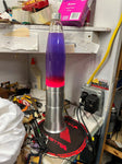 vtg 2003 Pliable Art Lamp 33M Silver Bullet red purple Lava lamp Model 101L