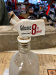 vtg Glass Bottle Whiskey Gibsons 8 Pour Frosted gibleys Liquor Antique Embossed