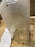 vtg Glass Bottle Whiskey Gibsons 8 Pour Frosted gibleys Liquor Antique Embossed