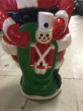 Vintage Santa Clause/ Nutcracker 40" tall plastic Grand Venture Blow mold Decora