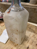 vtg Glass Bottle Whiskey Gibsons 8 Pour Frosted gibleys Liquor Antique Embossed