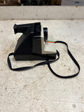 vtg Polaroid One Step Land Camera with strap rainbow stripe