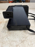 vtg Polaroid One Step Land Camera with strap rainbow stripe