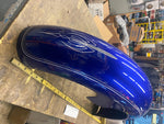 Custom front fender Harley Bagger Softail Chopper Blue 6" Roller Metal Motorcycl