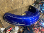 Custom front fender Harley Bagger Softail Chopper Blue 6" Roller Metal Motorcycl