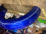 Custom front fender Harley Bagger Softail Chopper Blue 6" Roller Metal Motorcycl