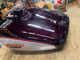 Harley Roadster Gas tank Burgandy silver 1983-85 XLS OEM Ironhead Sportster 4.2