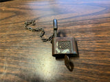 Vtg antique Brass and Iron Record Padlock Lock with original key tested works
