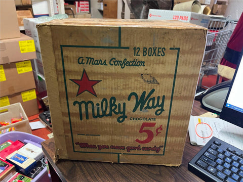 Vtg antique Original Mars Milky Way 12 boxes transportation Box Cardboard only
