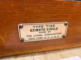 WW2 Azimuth Circle US Navy Standard Compass Lionel Trains Box Military VTG Ship